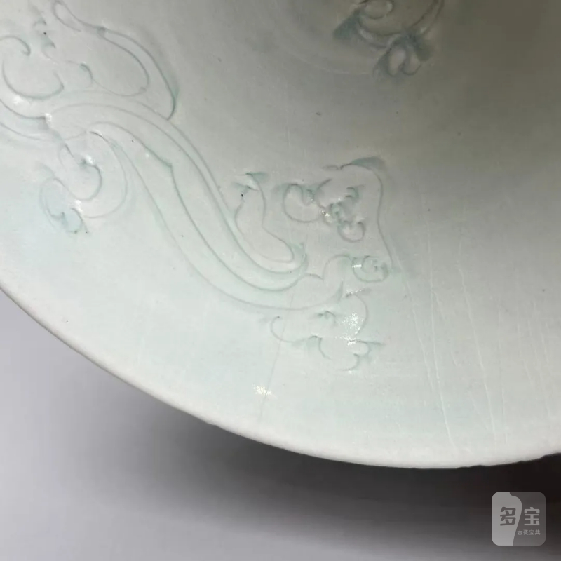 明代 青白釉双螭龙纹碗 - 图5